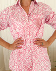 FRAE The Kathy Button Down Shirt Pink Original Block