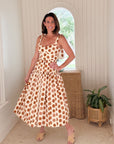 CARA CARA Faiza Dress Celeste Spot Ginger