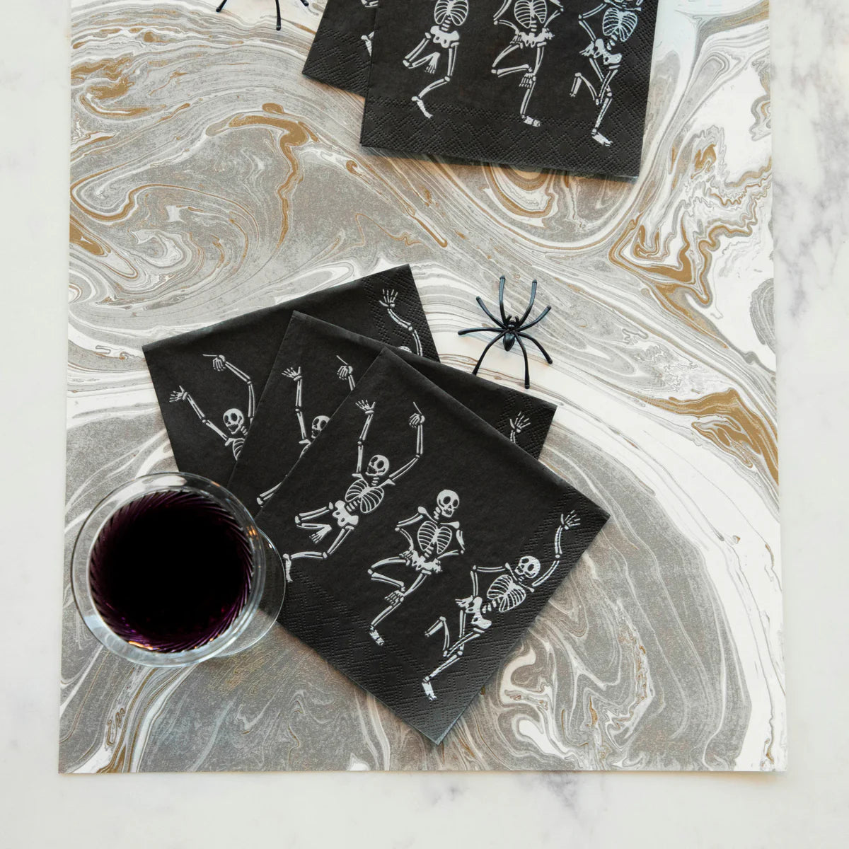 HALLOWEEN Skeleton Dance Napkins Cocktail -Set/20