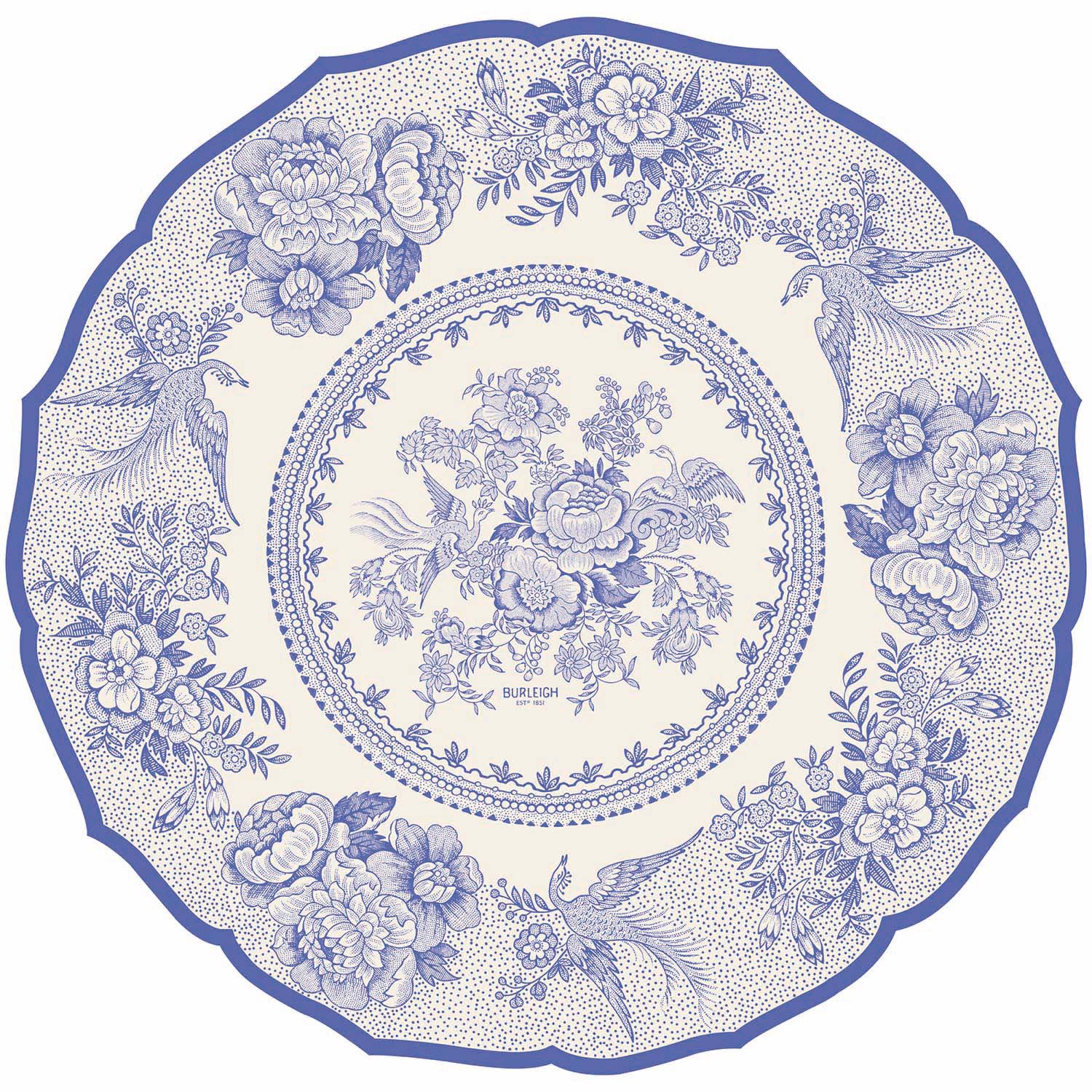 Asiatic Pheasants Placemat Blue Set/12