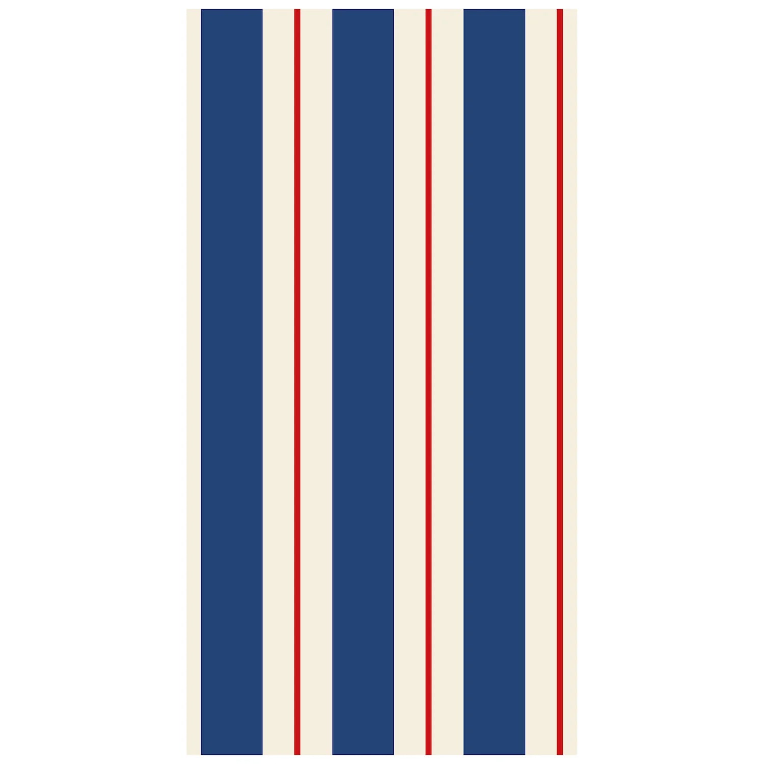 Navy & Red Awning Stripe Guest Napkins Set/16