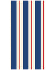 Navy & Red Awning Stripe Guest Napkins Set/16
