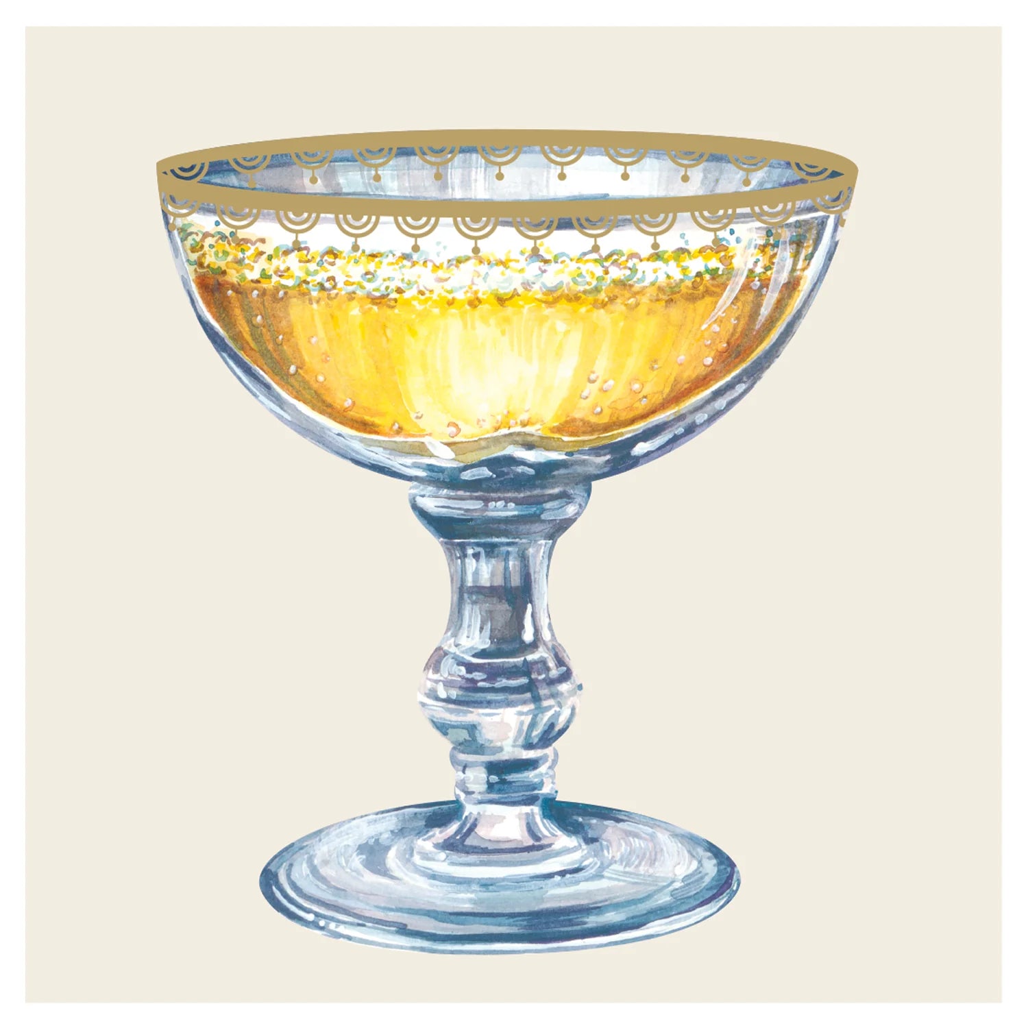 Champagne Coupe Cocktail Napkin-Set/20