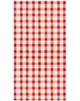 Red Painted Check Guest Napkins Set/16