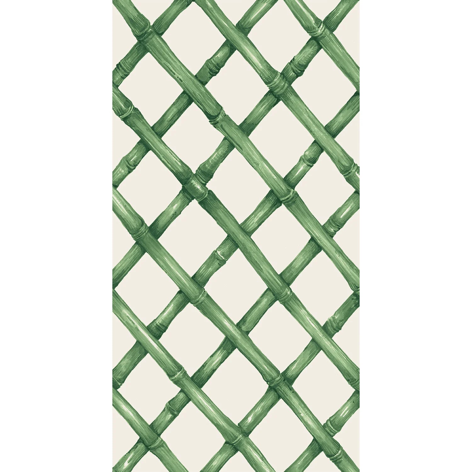 Green Lattice Guest Napkins Set/16