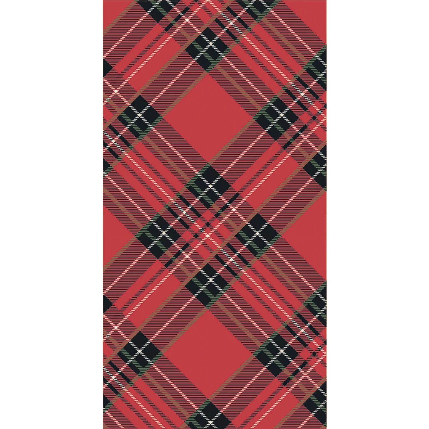 Red Plaid Guest Napkin-Set/16