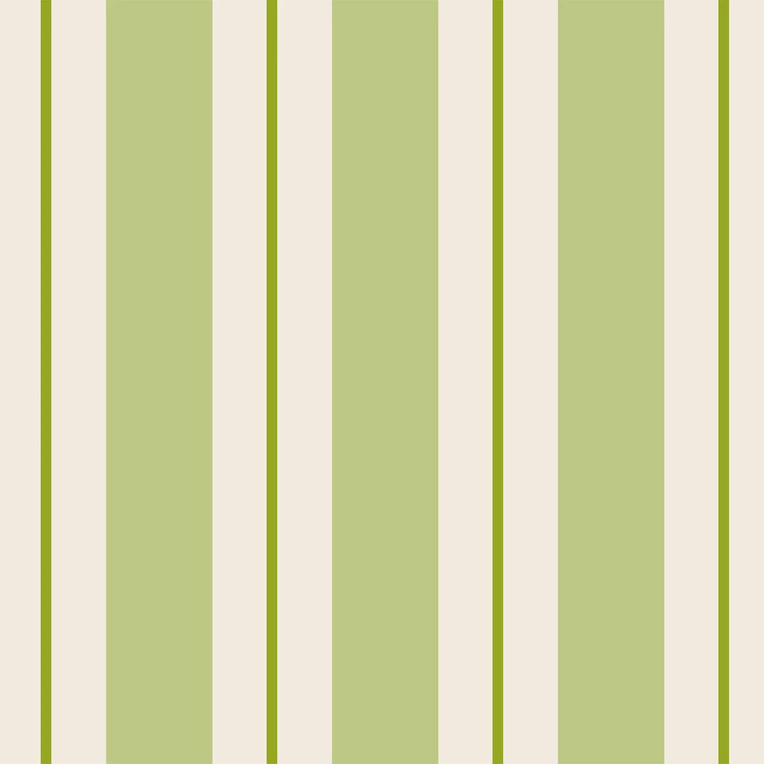 Green Awning Stripe Cocktail Napkins Set/20