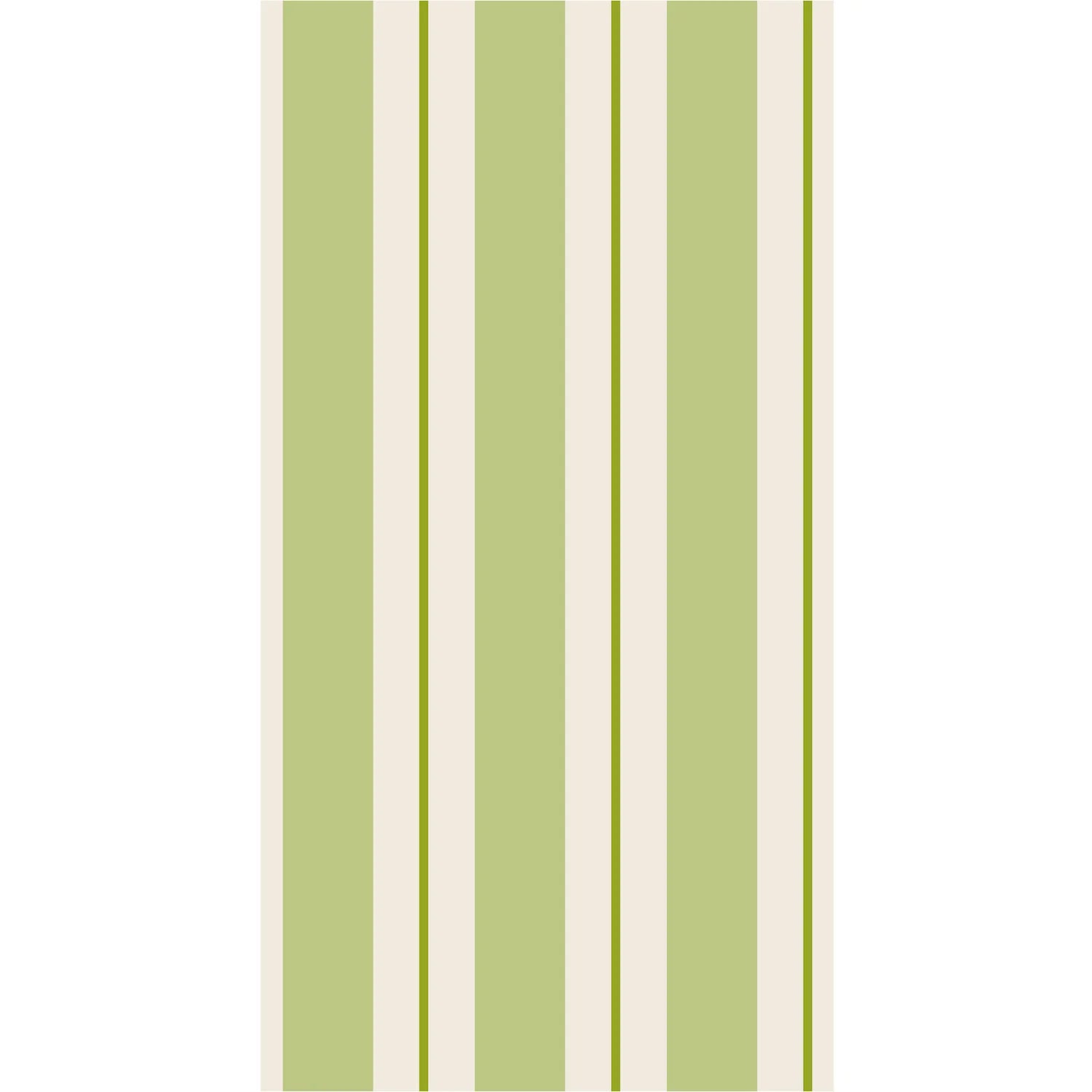 Green Awning Stripe Guest Napkins Set/16