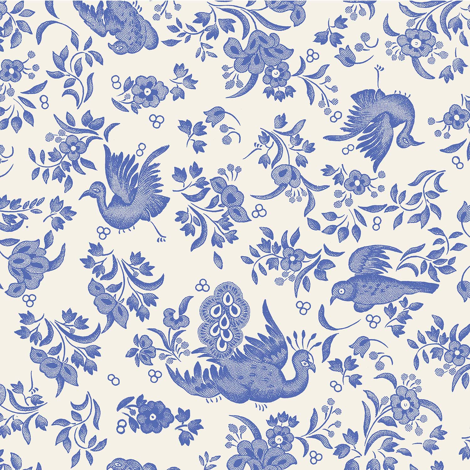 Blue Regal Peacock Cocktail Napkins Set/20