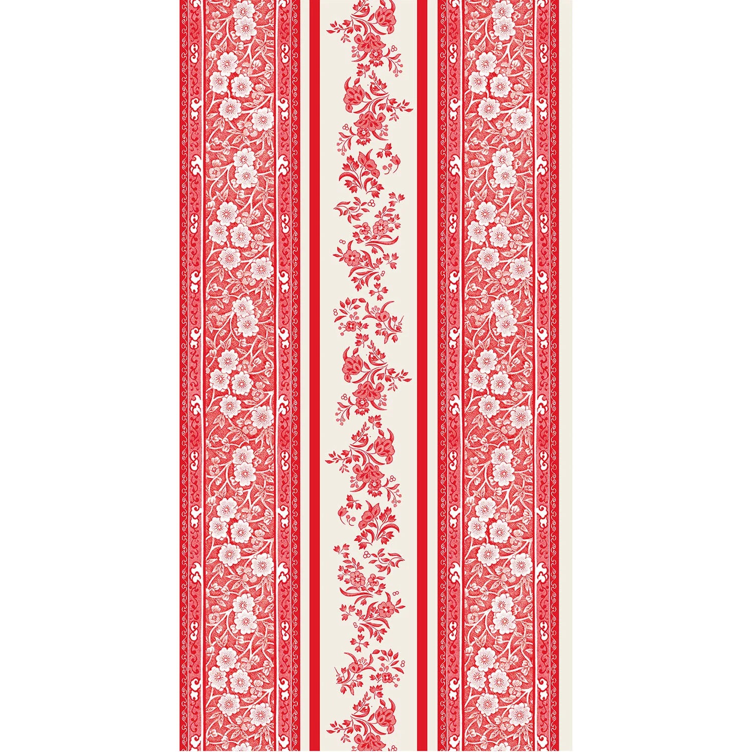 Red Burleigh Stripe Guest Napkins- Set/16