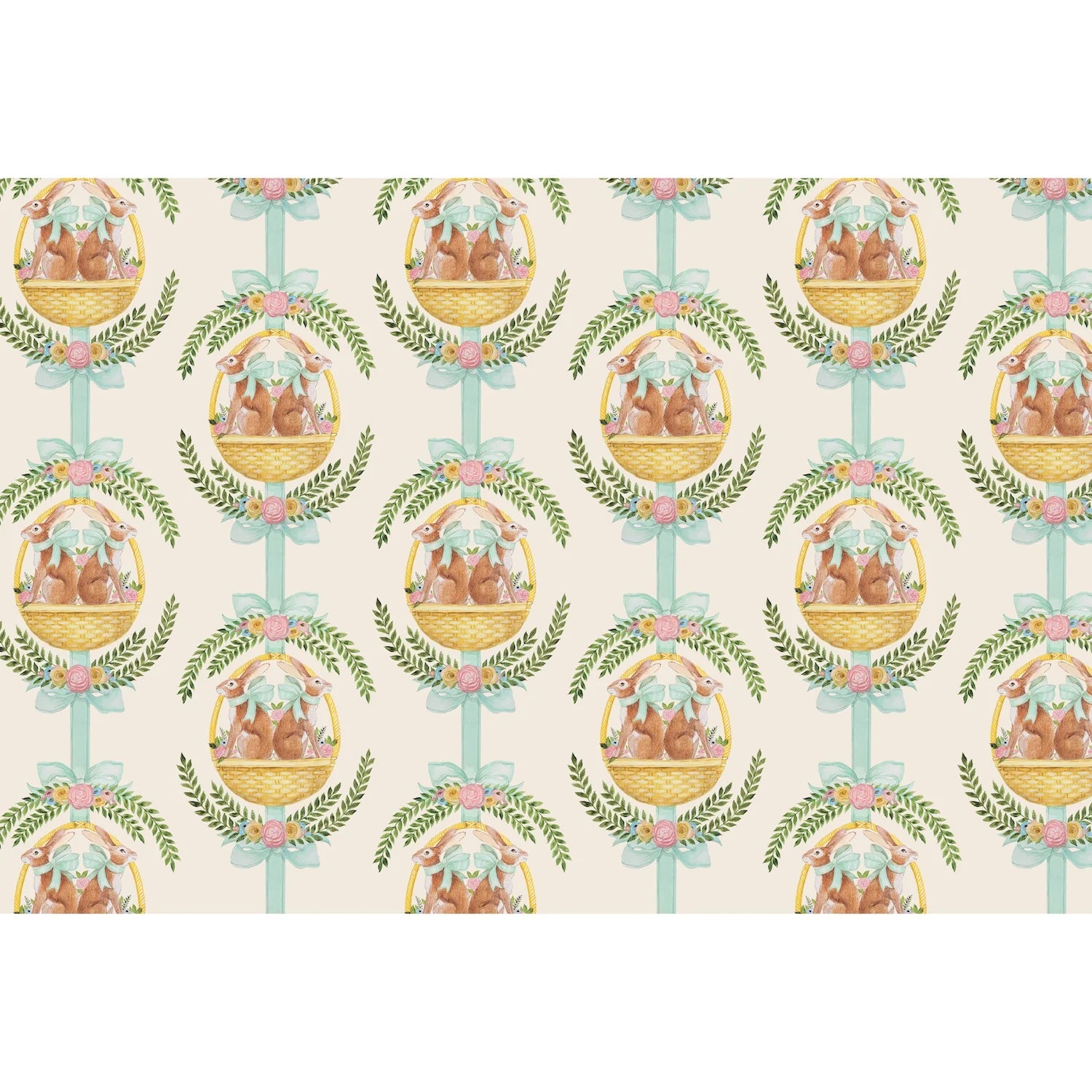 Laurel Bunny Baskets Placemat Set/18