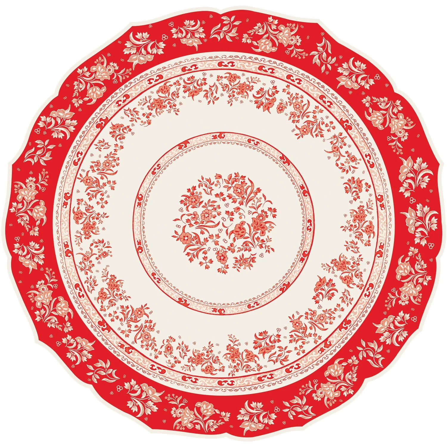 Die-Cut Red Regal Placemat-Set/12
