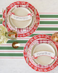 Die-Cut Red Regal Placemat-Set/12