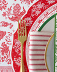 Die-Cut Red Regal Placemat-Set/12
