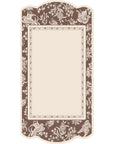 Brown Regal Peacock Table Card- Set/12