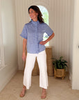 NAVYBLEU Bessie Top Chambray