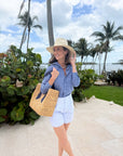 FRANK & EILEEN Eileen Button Up Blue/Light Blue Check