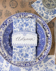 Blue Regal Peacock Guest Napkins Set/16