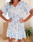 WALKER & WADE Courtney Dress Blue Fish
