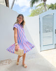 OLIPHANT Cap Sleeve Mini Dress Cabana Pink