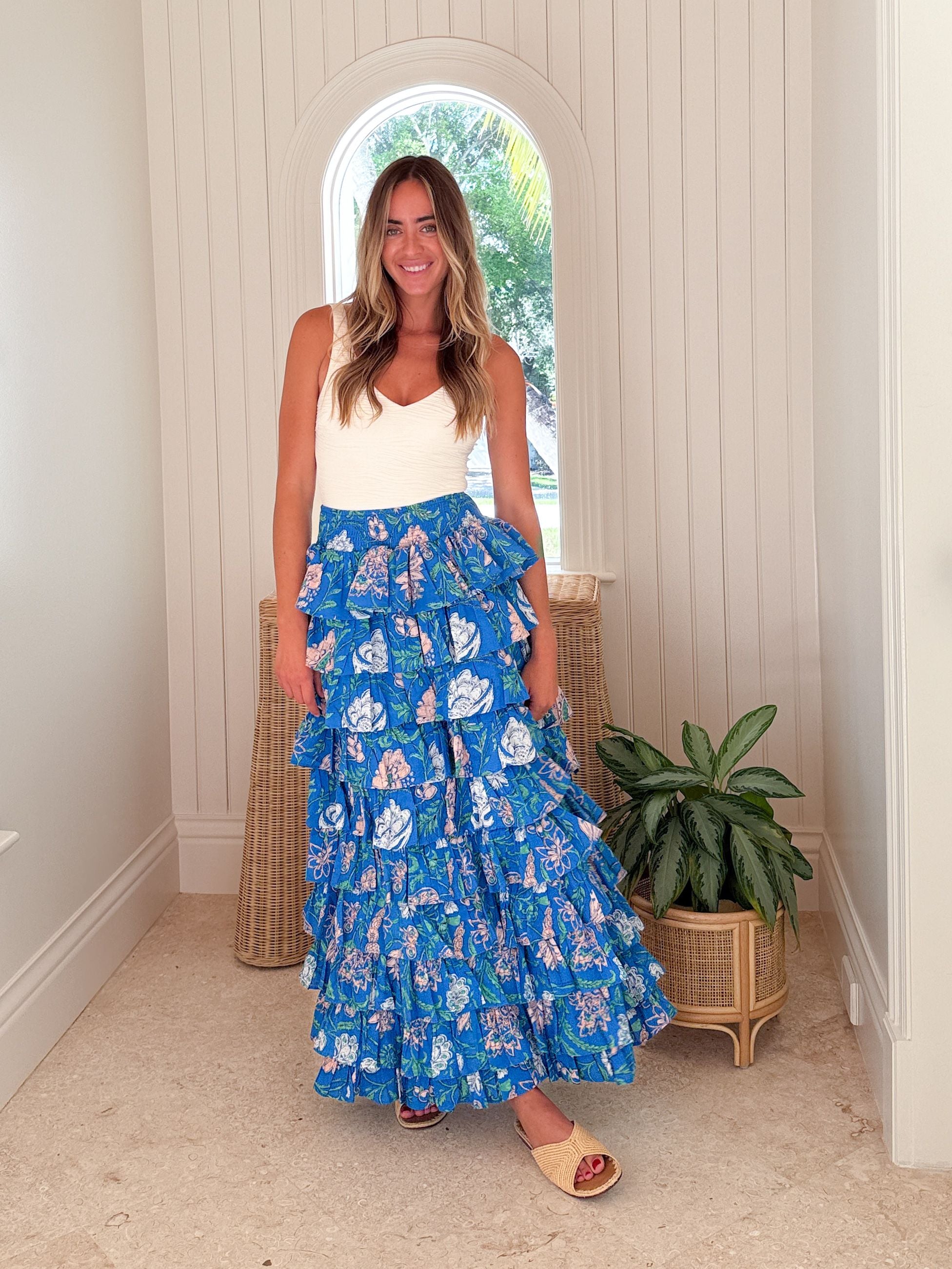 カルーセルゴルフ　モナコスカート　Monaco Skirt（blue） FINAL SALE LOLA AUSTRALIA Valentina Skirt Julie Lago – Matilda's