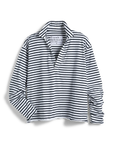 FRANK & EILEEN Patrick Popover Navy French Stripe Jersey