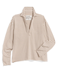 FRANK & EILEEN Patrick Popover Vintage White/Camel Stripe Jersey