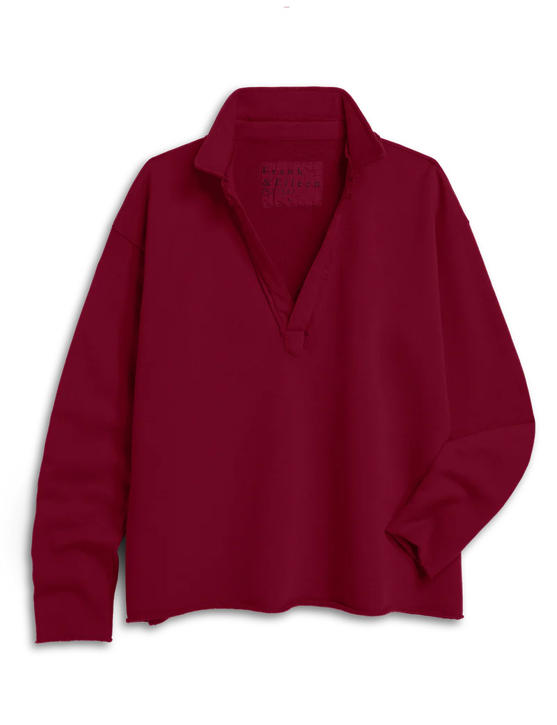 FRANK & EILEEN Patrick Popover Garnet Jersey