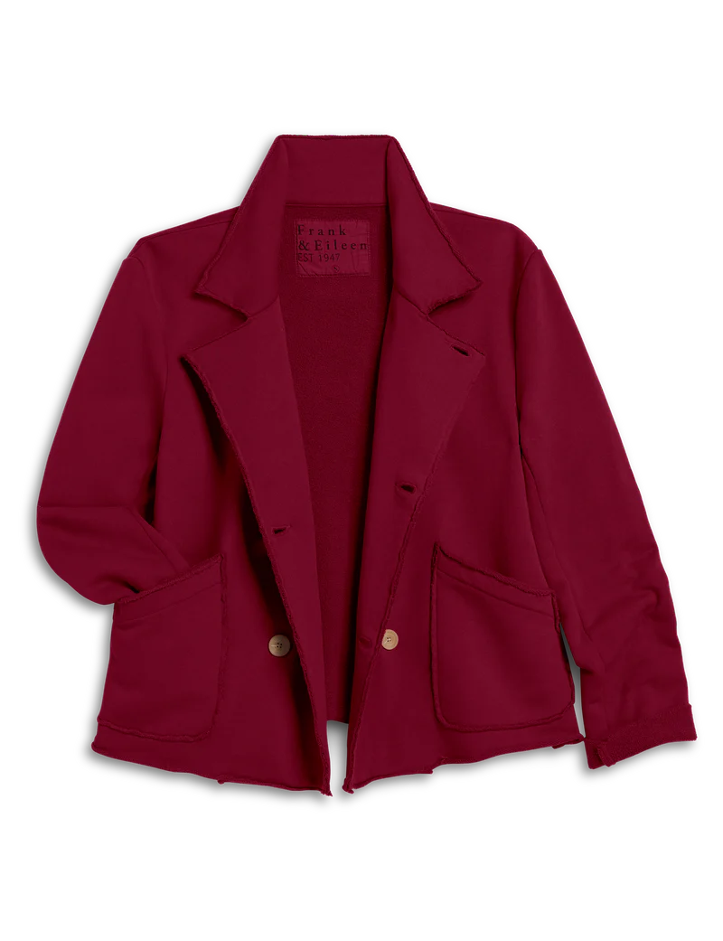 FRANK & EILEEN Mini Belfast Crop Peacoat Garnet