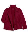 FRANK & EILEEN Mini Belfast Crop Peacoat Garnet