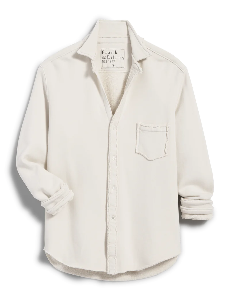 FRANK & EILEEN Eileen Button Up Vintage White Fleece