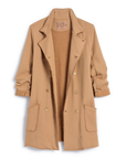 FRANK & EILEEN Belfast Sweatshirt Trench Coat Camel