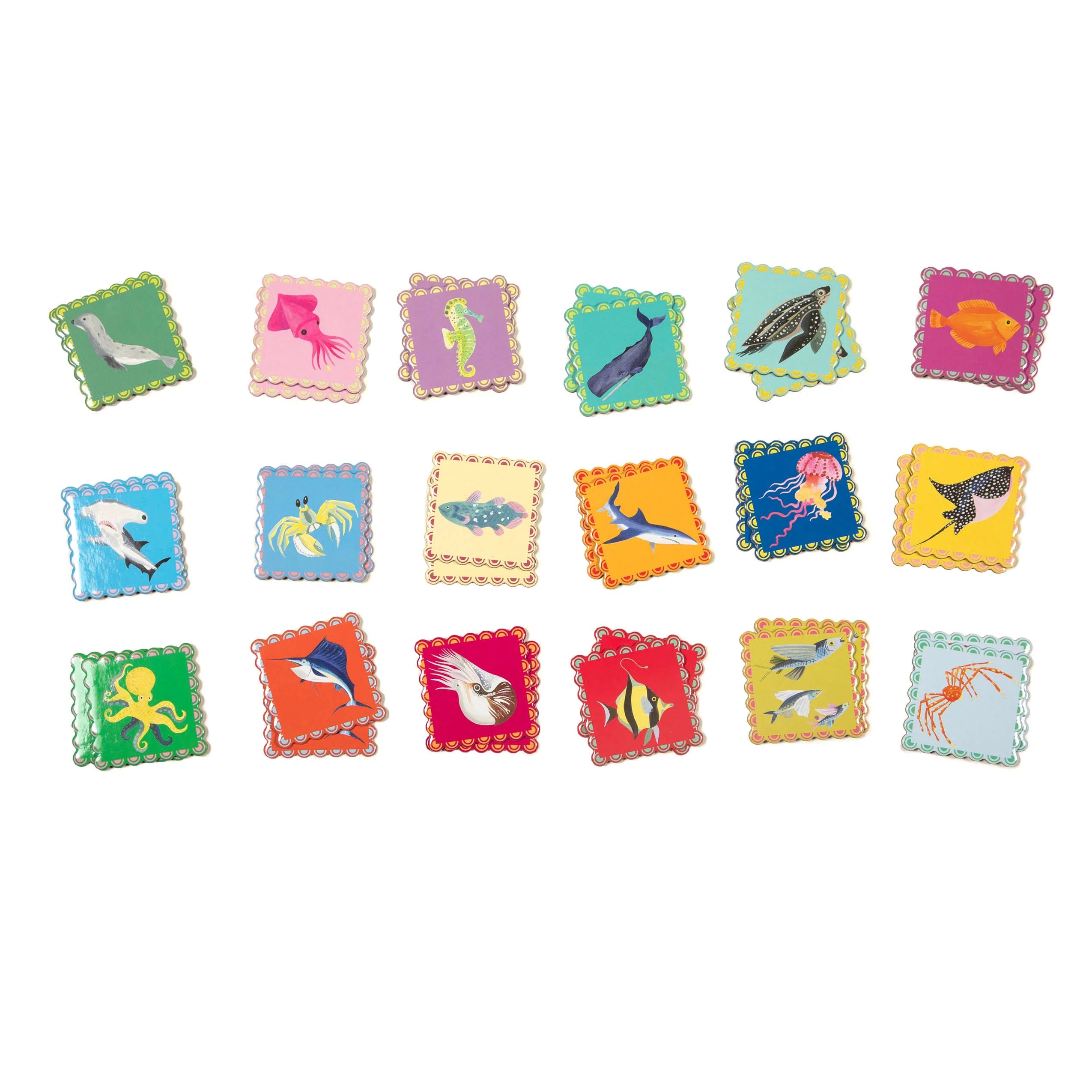 Sea Animals Little Square Memory Game