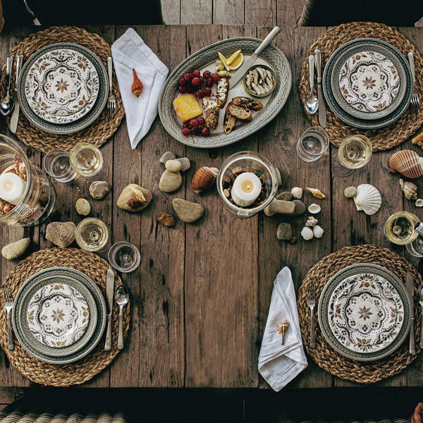 JULISKA Woven Straw Placemat Natural Set/4
