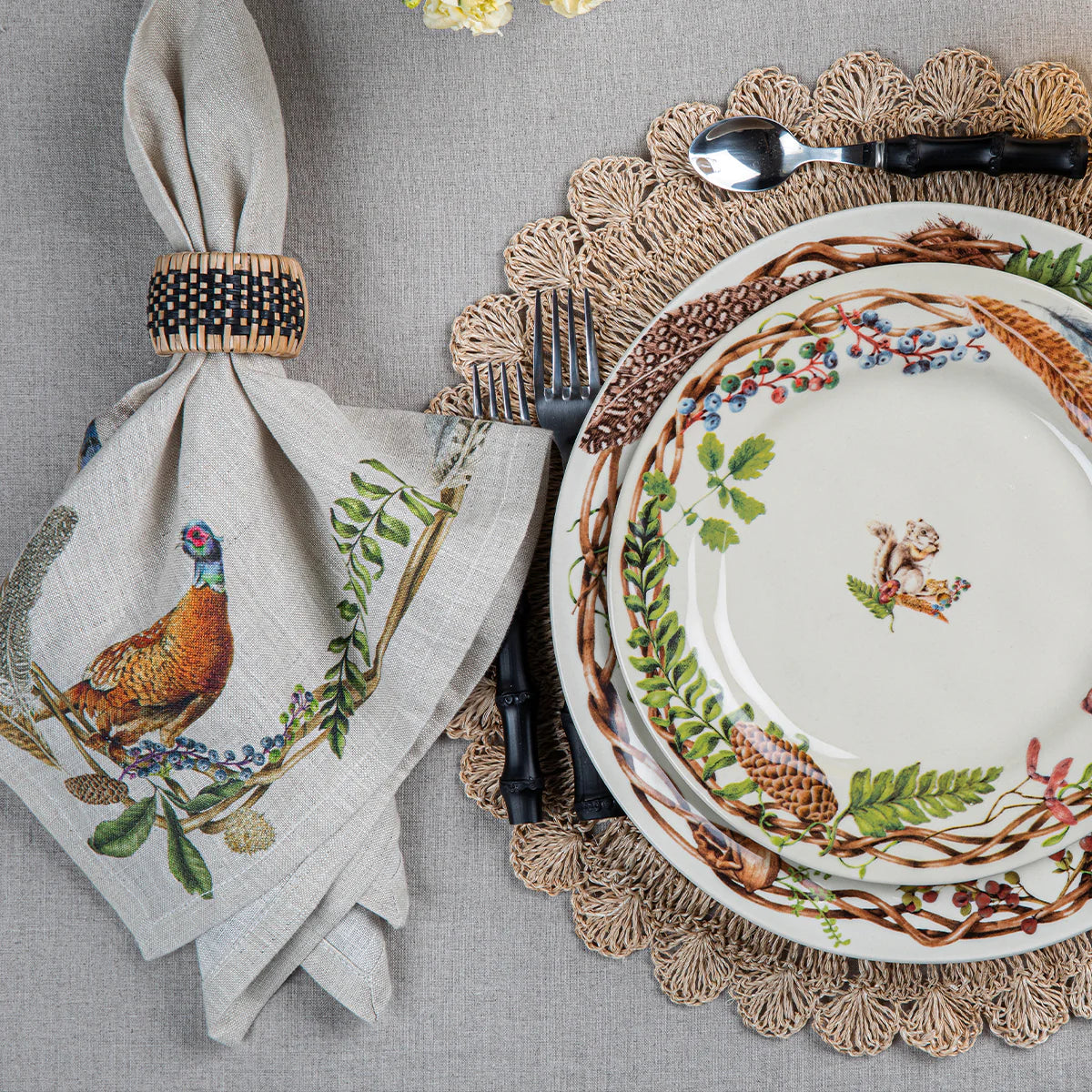 JULISKA Macrame Placemat Natural Set/4