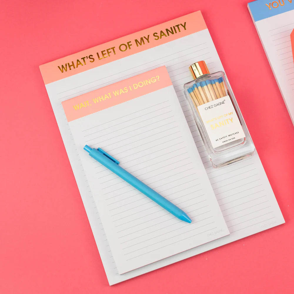 Wait, What Was I Doing?  Lined Notepad