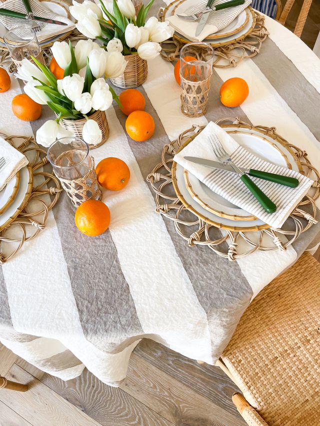 BERTOZZI Rigato Canapa Tablecloth 69X126