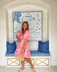 FINAL SALE PALM NOOSA Flora Dress Pink Lobster
