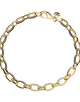 JANE WIN Long and Short of it Chunky Chain in Black Enamel