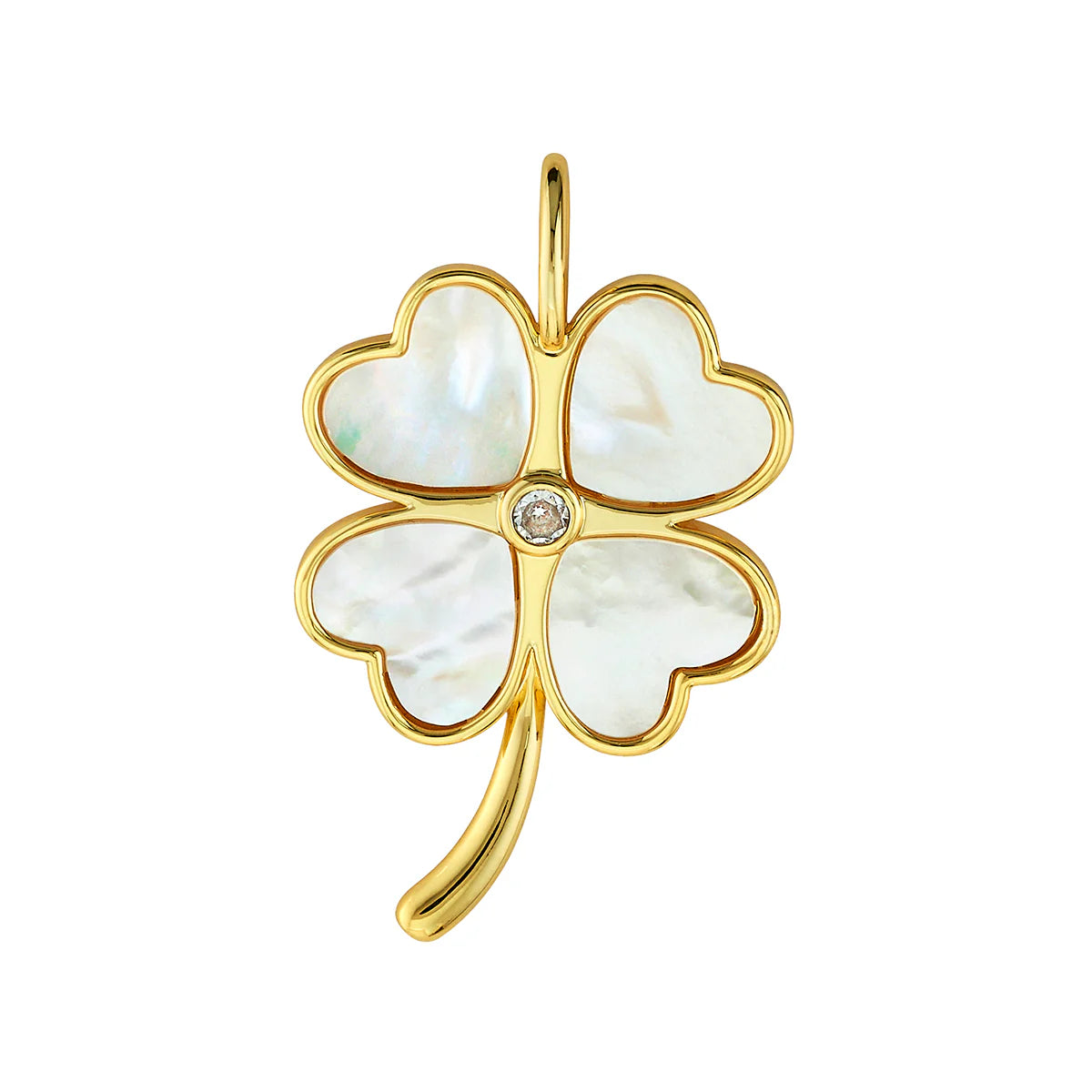 ASHA Lucky Clover Charm Mother of Pearl