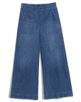 FRANK & EILEEN Madeline Patch Pocket Pull-On Pant Distressed Indigo Wash