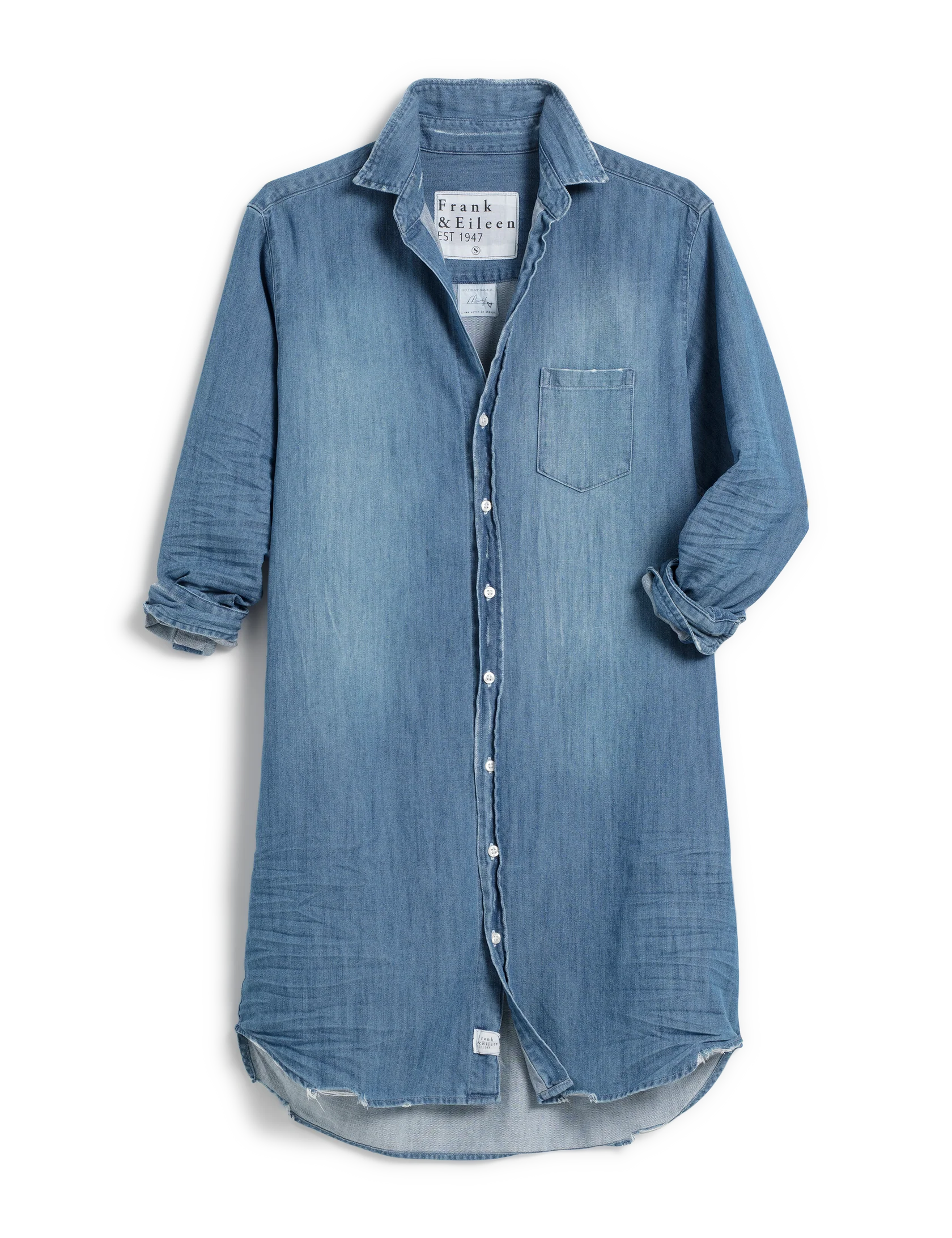 FRANK & EILEEN Mary Shirtdress Distressed Vintage Wash