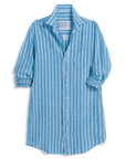 FRANK & EILEEN Mary Shirtdress Turquoise/White Stripe