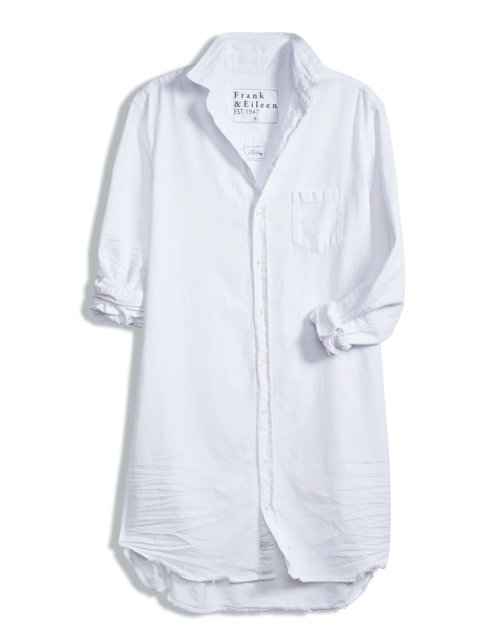 FRANK & EILEEN Mary Shirtdress White Denim