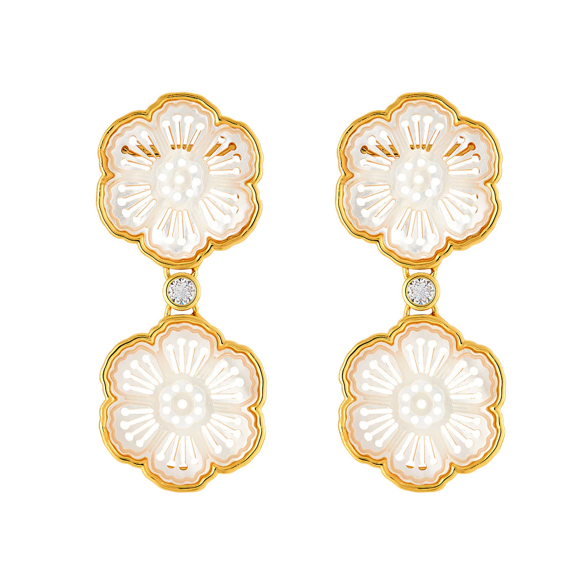 ASHA Marguerite Drop Earrings Small