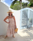 CARA CARA Taormina Dress Bria Stripe Egret