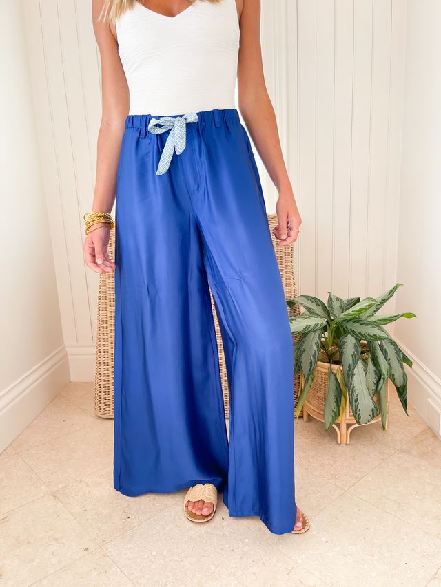 【INCHANT ME】265 Cutting Wide Half Pants Maxine Wide Leg Cropped Pant Purple Paisley Online | Zimmermann