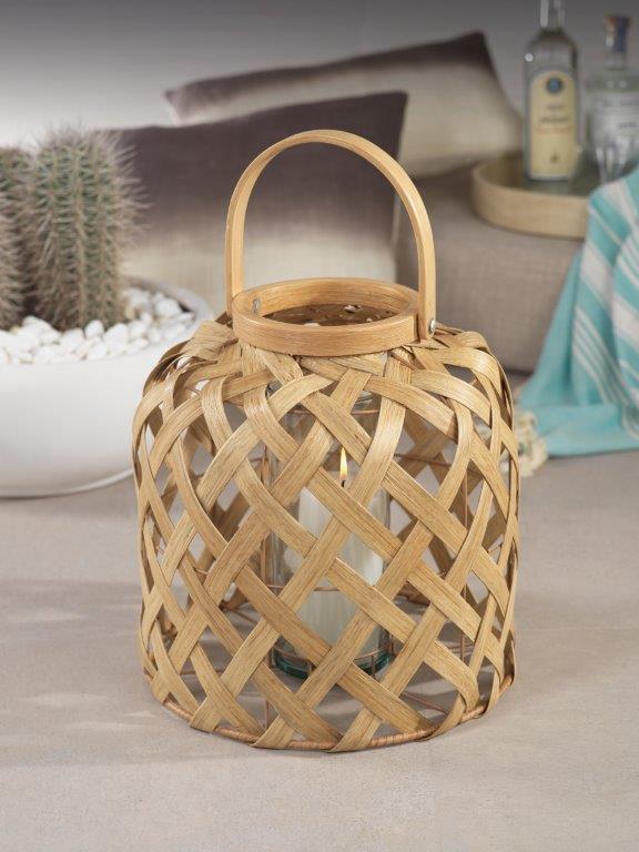 Saros Flatcore Rattan Lantern Small