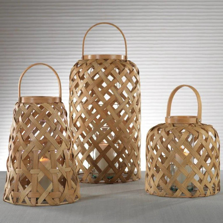 Saros Flatcore Rattan Lantern Large