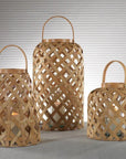 Saros Flatcore Rattan Lantern Large